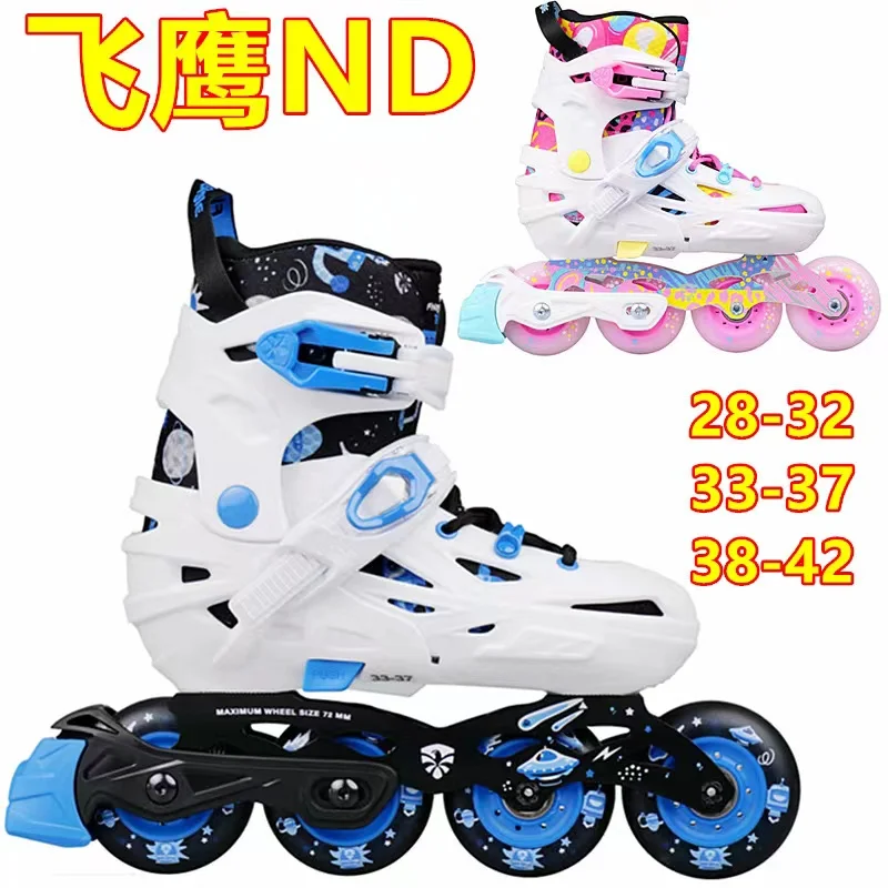 

Inline Roller Skates Shoes for Kids and Adults, Night Elf Star NT, 4 Wheels Sneaker, Slalom, Adjustable Size, NITE, S 5SS6SS7s8