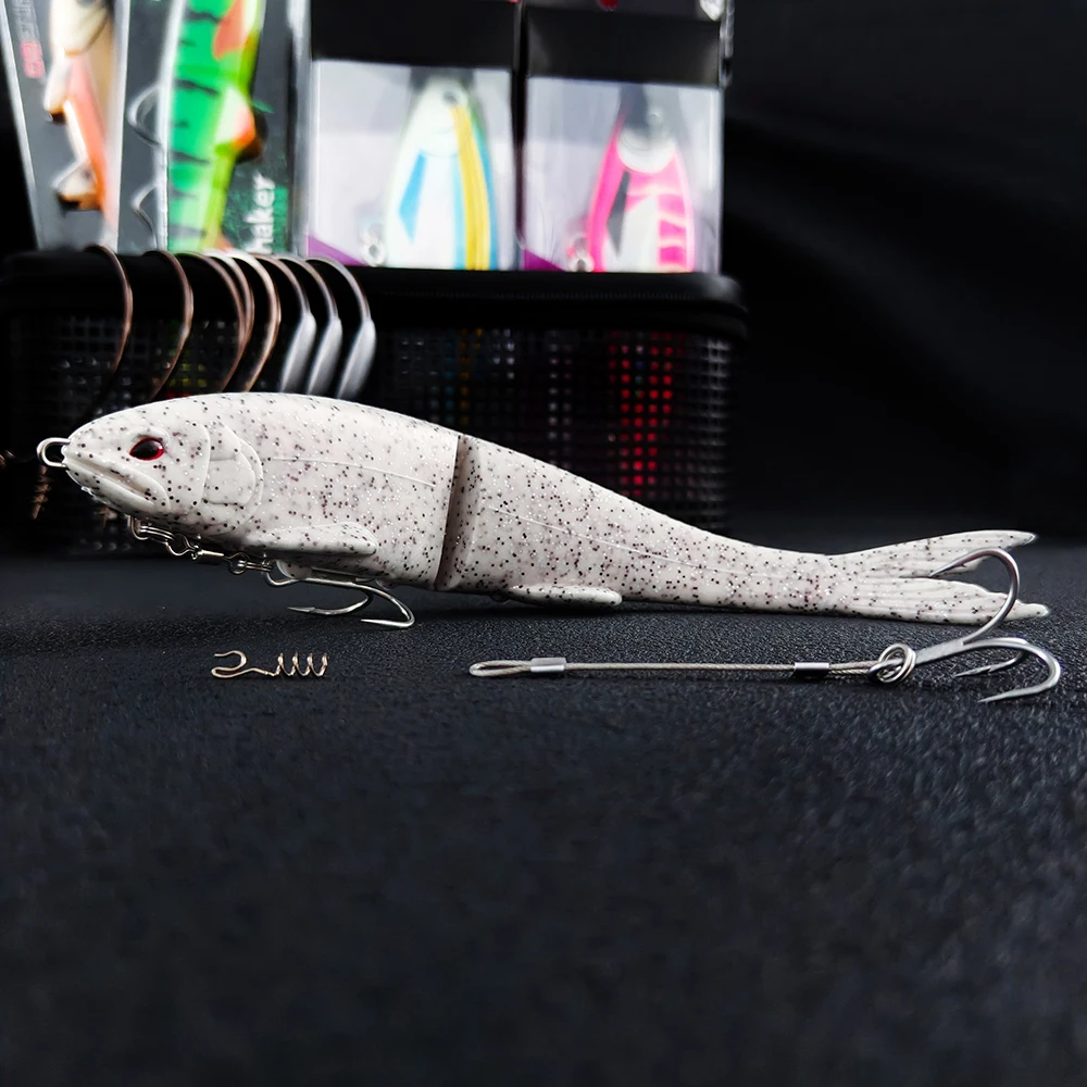 LUREGO 22cm 2-teiliger Premium-Weichköder - Entwickelt für Schwimm- und Spinnangeln, Inklusive Doppelhaken – Detail 5