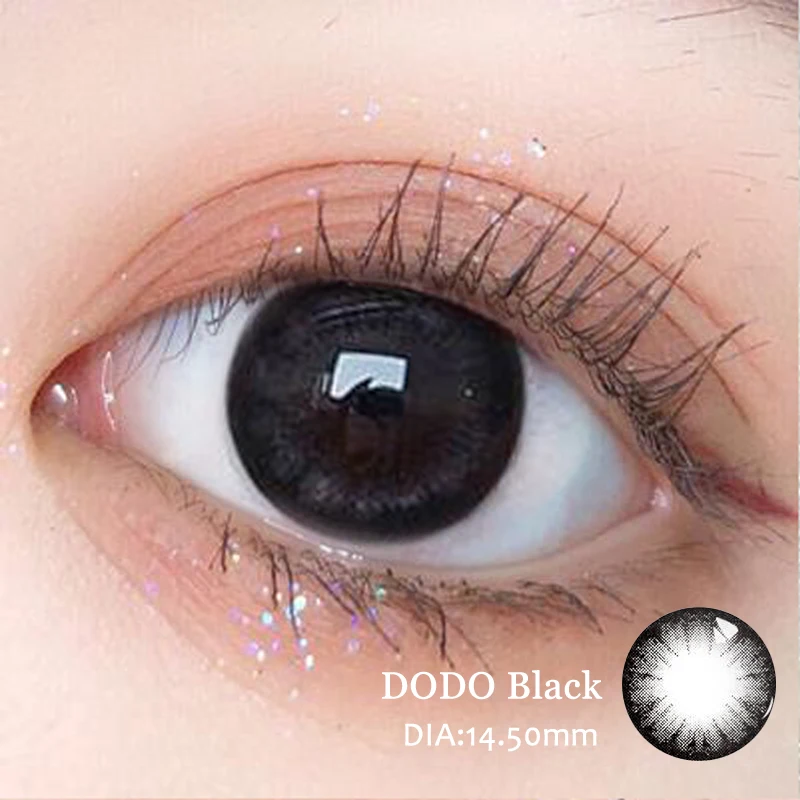 VisualClick Colored Lenses for Eyes Myopia Prescription High Quality Eyes Contact Lenses Beauty Pupil Yearly Black Contact Lens