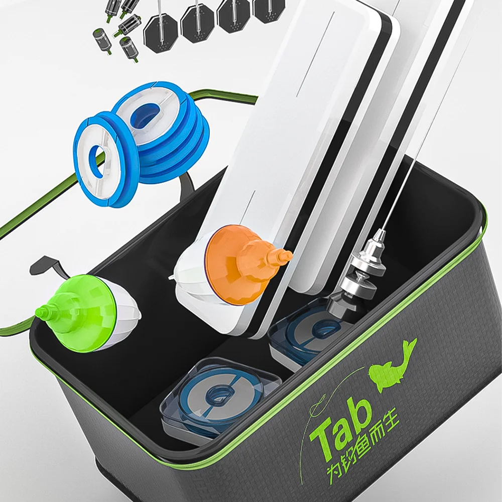ZUKIBO Tragbare EVA-Angelbox Wasserdichter Angelzubehör-Organizer Große Kapazität Tackle-Aufbewahrungskoffer Handtasche für Angelausrüstung – Detail 2