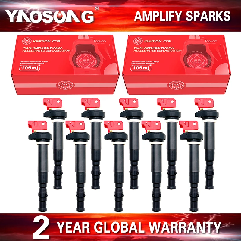 Ignition coil For BMW M5 M6 5.0L V10 E60 E61 E63 E64 S85 2006 2007 2008 2009 2010 12137835108 12137841556 UF572
