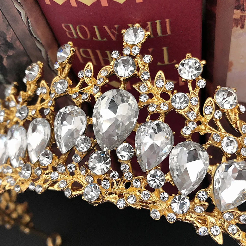 

Сверкающая тиара со стразами для женщин, свадебная вечеринка, выпускной, свадебная корона, аксессуары для волос, элегантный головной убор, декор красного цвета