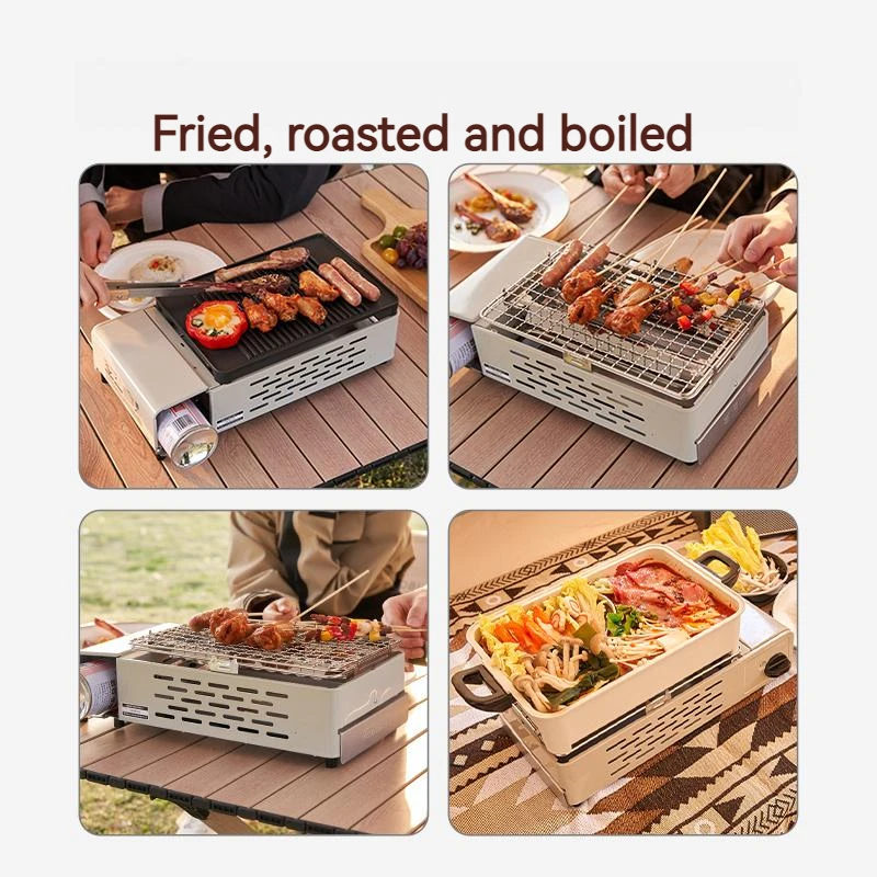 MOBI GARDEN Outdoor Camping Cassette Stove Portable Multifunctional Fire Portable Picnic Cooking Boiler BBQ Gas Stove Feast