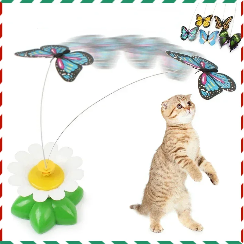 

1PC Electric Butterfly Cat Toy - Automatic Rotating Flying Hummingbird, Funny Intelligence Training Pet Toys (Random Color)