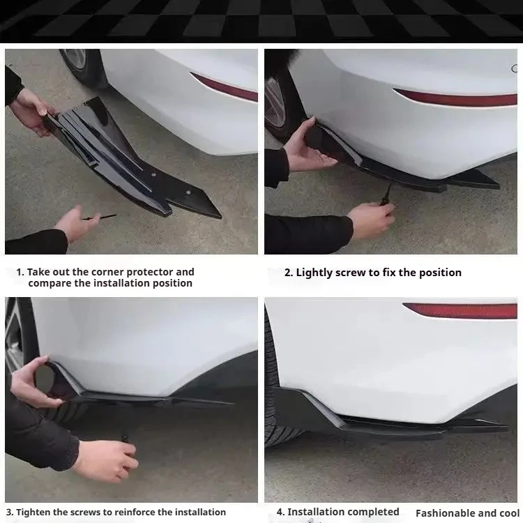 Rear Bumper Lip Diffuser Splitter Canard Protector Front For KIA K5 Forte Sportage Sorento Seltos Stinger Carnival Rio view 5
