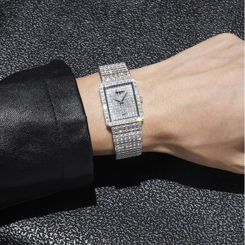OUPAI 2022 New Arrival Wedding Watch Unisex Ice Out Bling Bling Watch Men Women Hip Hop Diamond Fashion Luxury Wristwatch Couple