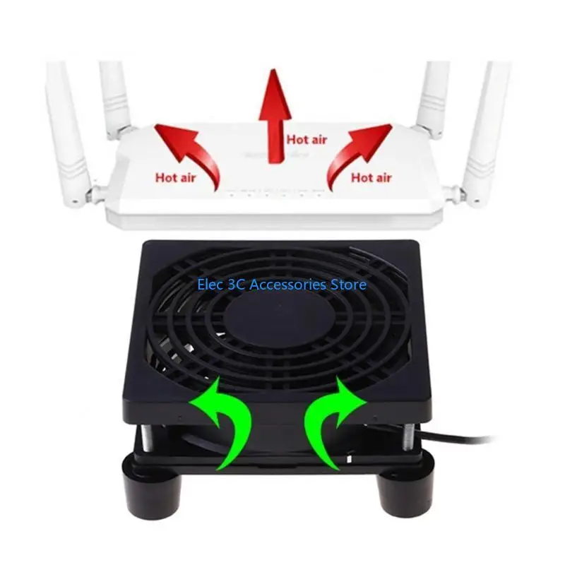 Y51A Router Fan DIY Cooler Box Case Fan Cooling Silent Quiet 5V USB Power