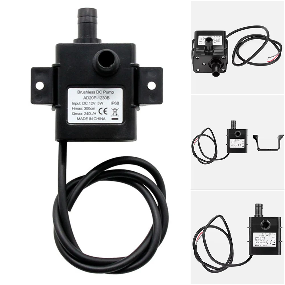 1000L/H 12V Submersible Multi-Purpose Pump High Flow Three-Line Water Pump For Garden Sprinklers Lawns RVs Pools Water Tank