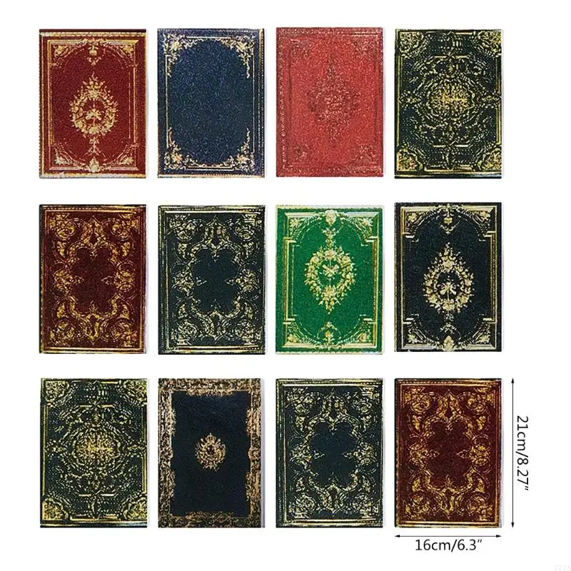 77JA 3PCS MINIATURES DOLLHOUSE Классическое мини -ноутбук Book