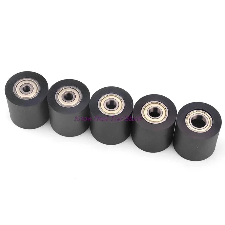 

2pcs Bore 5/6/7/ 8/10mm PU polyurethane Roller With double Bearing Mute flat guide wheel Diameter 30MM Length 30mm
