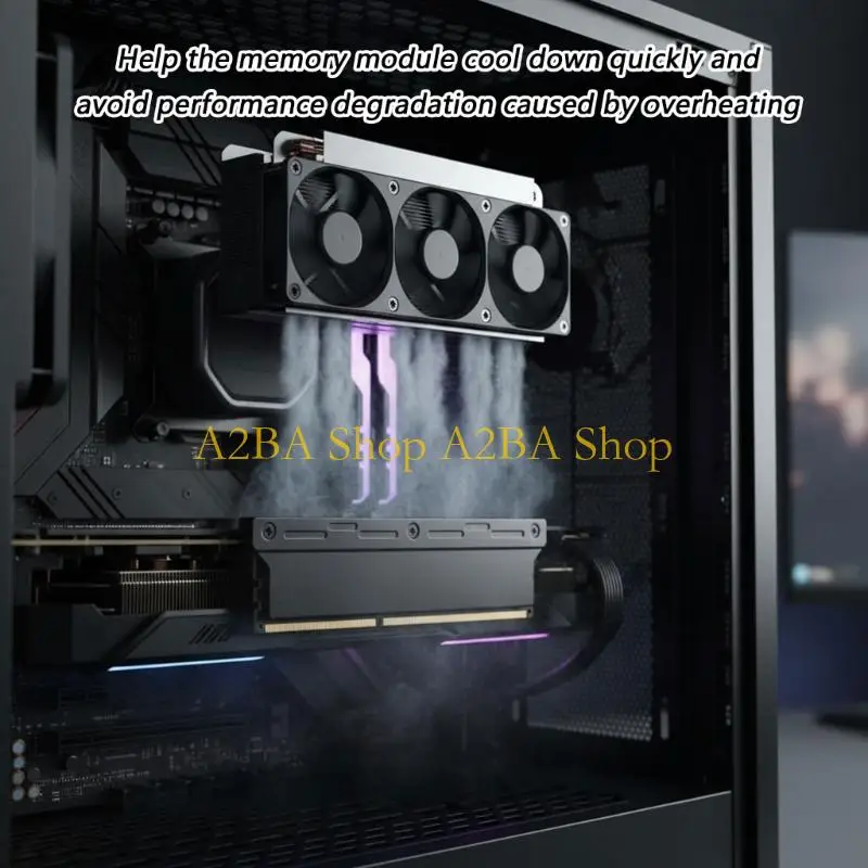 A2BA Cooling Heatsink for DDR5 DDR4 DDR3 Memory Heat Dissipation Lightweight Aluminum