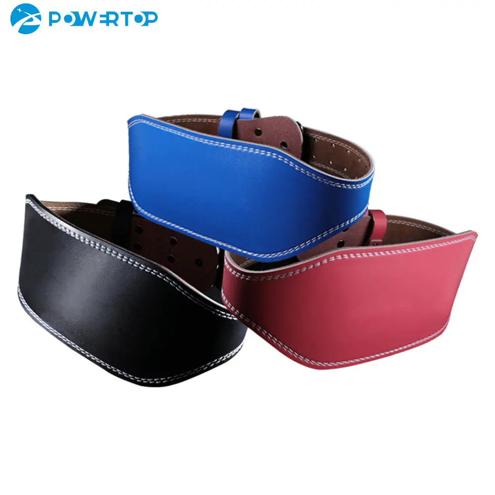 Professional Leather Fitness Buckle Weightlifting Belt Adjustable Gym Waist Belts for Squats Training Bodybuilding Lumbar Brace