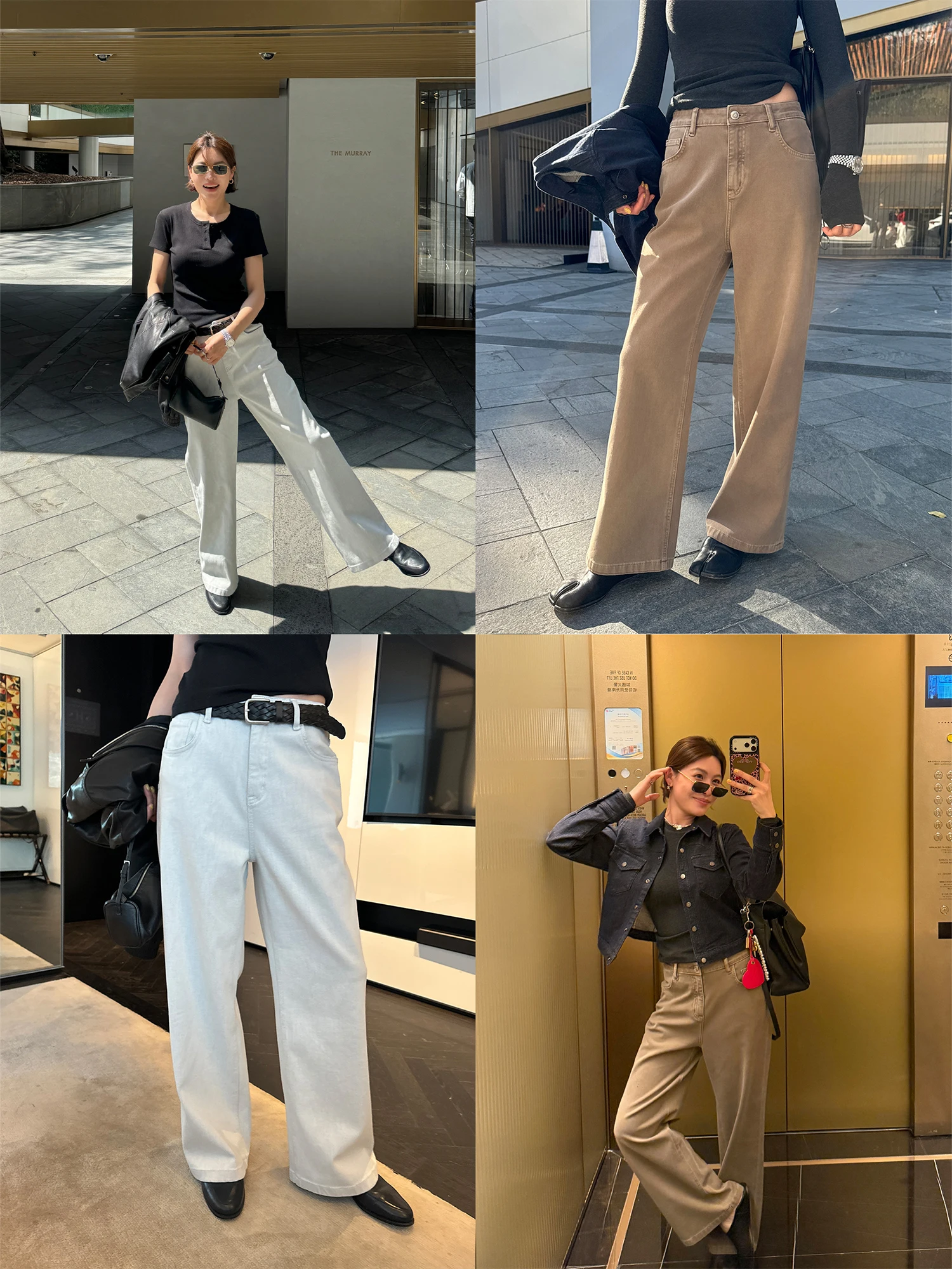 

Loose Casual Women's Jeans Straight Leg Cotton Silk Spring Summer New Style Korean Version YANGLE Street Style Natural Waist