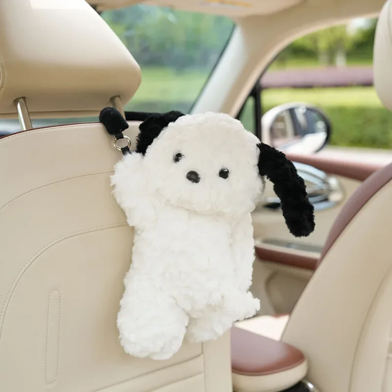 1pc Universal Car Tissue Hanger Doll Cute Creative Hanging Tissue Holder Plush Vehicle Tissue Case Paper Box