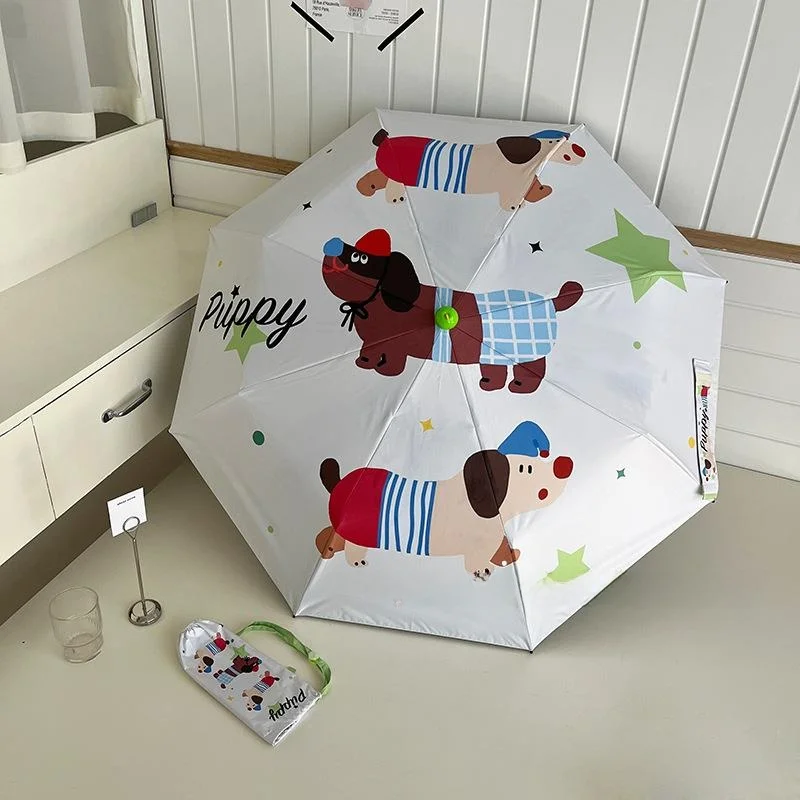 

A94nnmino Red Nose Umbrella Women's High Aesthetic Sunny Rain Sunscreen Umbrella UV Protection Outer Shade Foldable