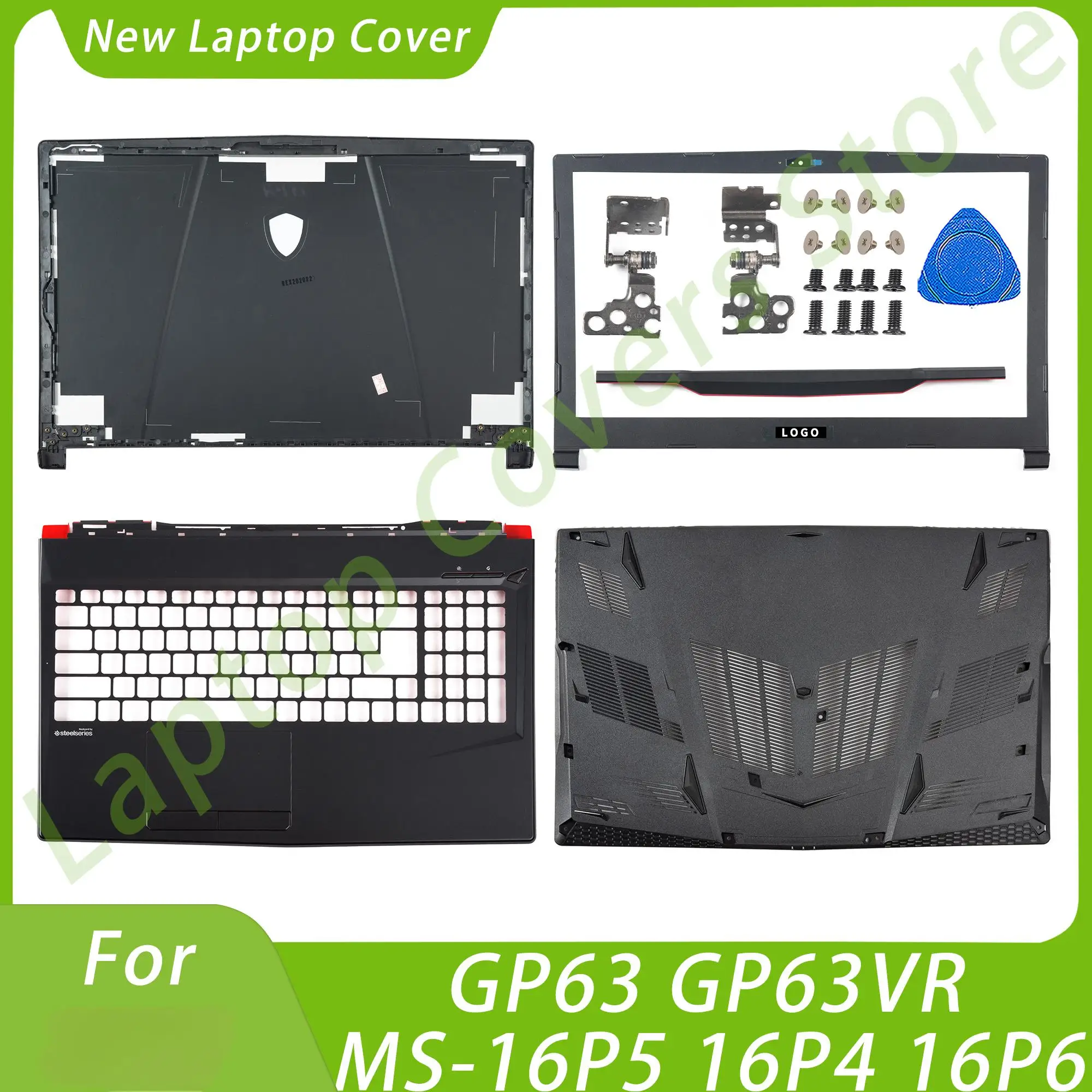 

Laptop Part For GP63 GP63VR MS-16P5 16P4 16P6 LCD Back Cover Bezel Palmrest Bottom CaseLid Top Notebook Housing Case Replace