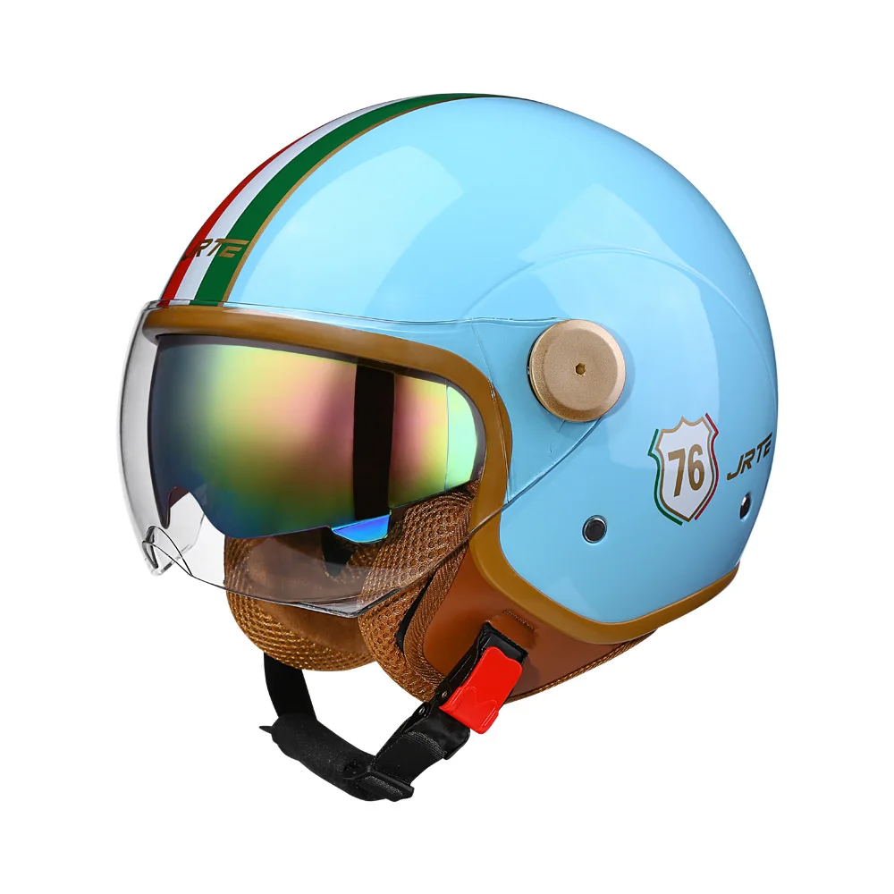Nieuwe Open Face 3/4 Motorhelm Retro Motorhelmen Vintage Chopper Capacete De Moto Bike Scooter Voor Mannen Vrouwen DOT