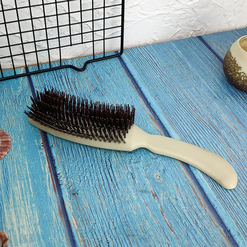 S على شكل مشط الشعر الراتنج فروة الرأس تدليك أمشاط ماكياج تصفيف الشعر فرشاة مكافحة زلة مقبض DIY بها بنفسك تصفيف الشعر العناية مشط أدوات