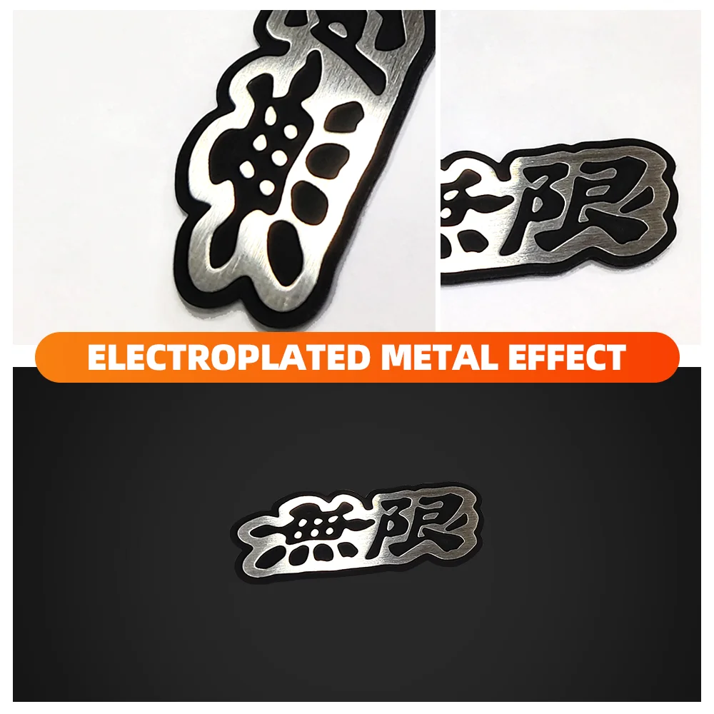 For Honda Mugen Power Stainless Steel Metal Material Car Body Stickers Auto Decorative Accessories Car Styling