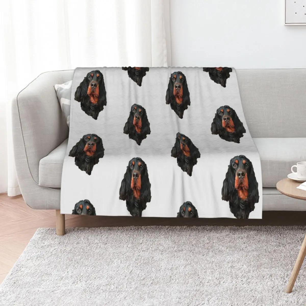 Gordon Setter - Stunning Artistic Portrait Throw Blanket sofa bed Flannels Multi-Purpose Quilt Comforter Blankets