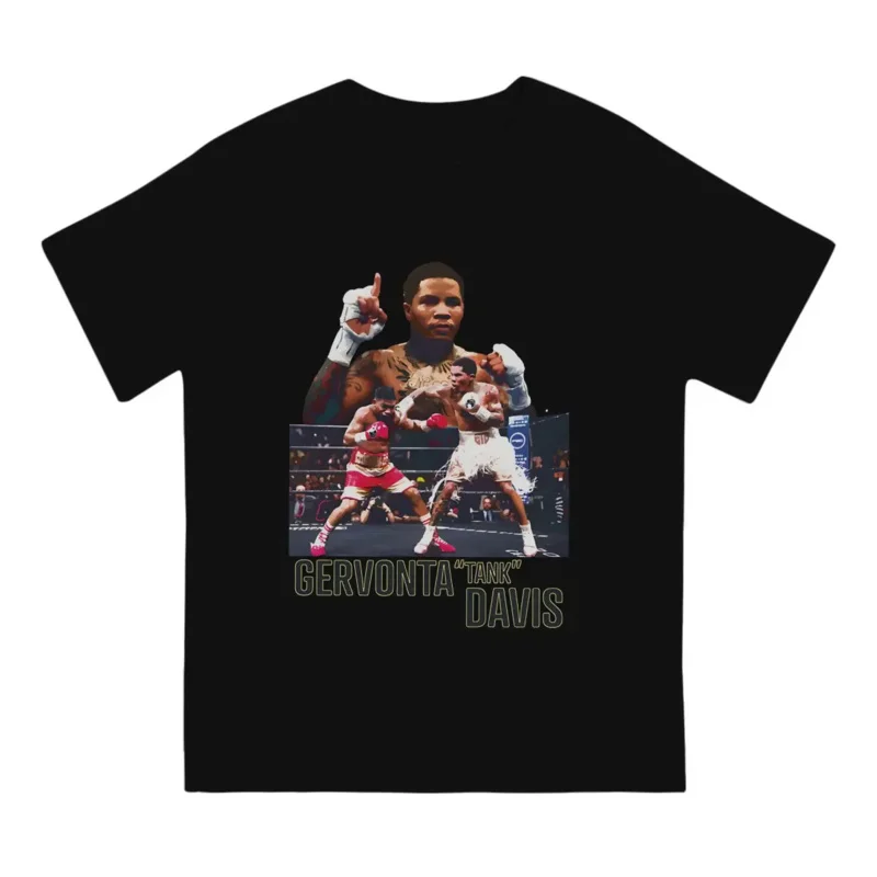 Boxer Featherweight T Men's Pure Cotton Humorous T- Round Collar Tank Gervonta Davis Tee Shirt Short Sleeve Clothing