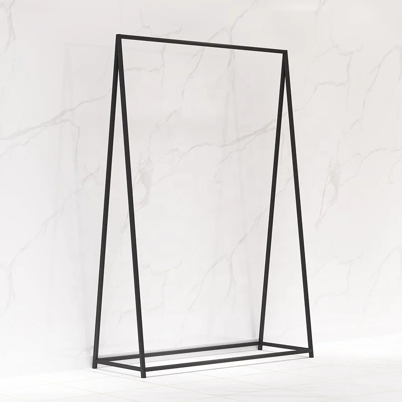 Customized. Hot Sales Wedding Dress Display Rack Garment Store Black Metal Clothing Display Rack Long Dresses Display