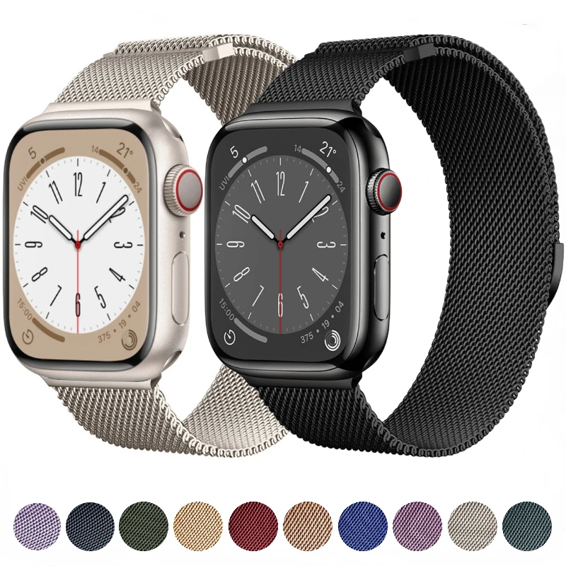 Metal strap For Apple watch 10 46mm 42mm Ultra 49mm 9 8 7 45mm 41mm Magnetic bracelet wristband For iWatch 6 5 4 3 SE 44mm 40mm