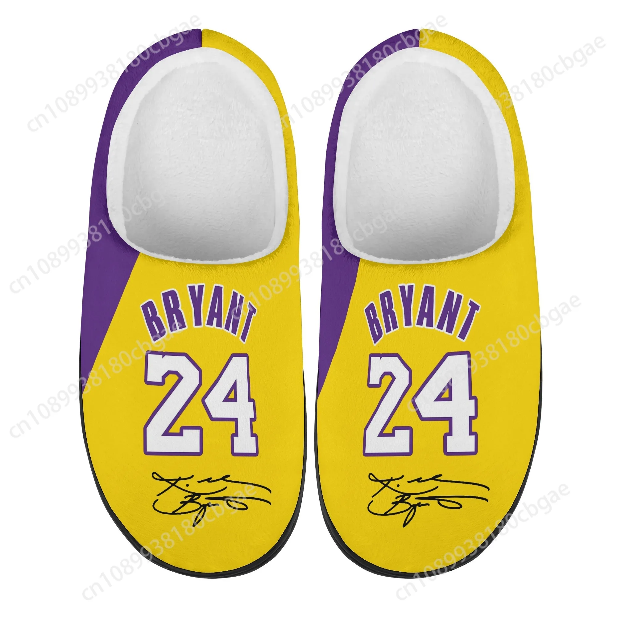 los angeles basketball Home Cotton Slippers Men Women Black Mamba Bryant NO 24 Plush Bedroom Keep Warm Shoes Slipper Custom Shoe