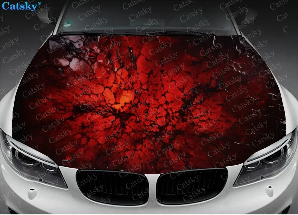 Scary Halloween Horror Blood Car Hood Vinyl Stickers Wrap Vinyl Film Engine Cover Decals Sticker on Car Auto Accessories