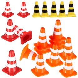 20 Pcs Race Car Mini Traffic Cones Road Cones Construction Cones Traffic Signs Toy Sand Table Birthday Engineering Party Favors