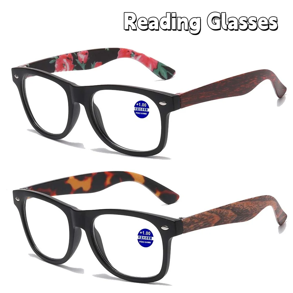 

2025Fashionable Wooden Frame Reading Glasses Vintage Large Frame Reading Glasses for The Elderly High-definition and Ultra Light
