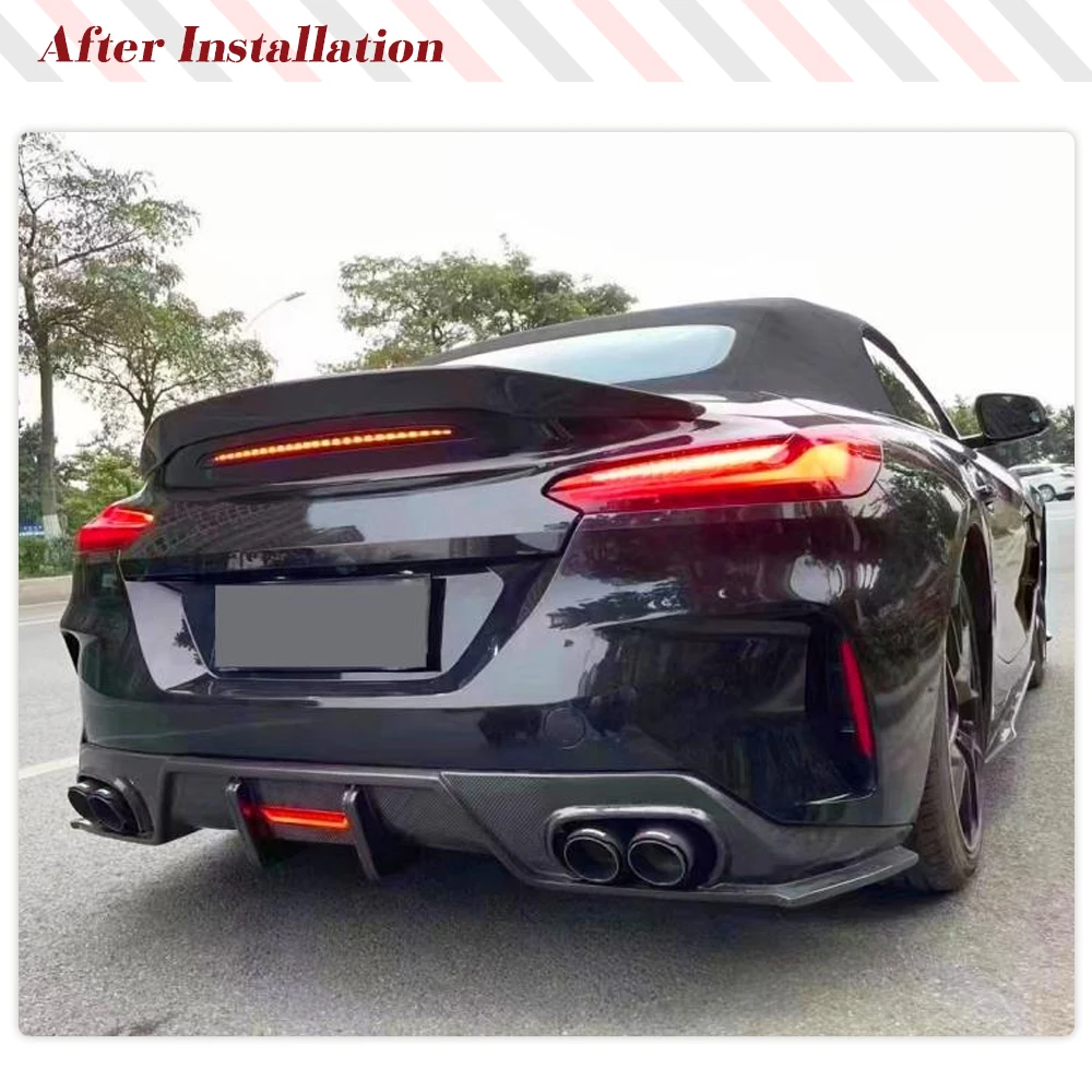 Car Rear Bumper Diffuse Spoiler Splitters for BMW Z4 G29 M Sport 2018-2024 Carbon Fiber Rear Protector Car Body Kits Car Styling