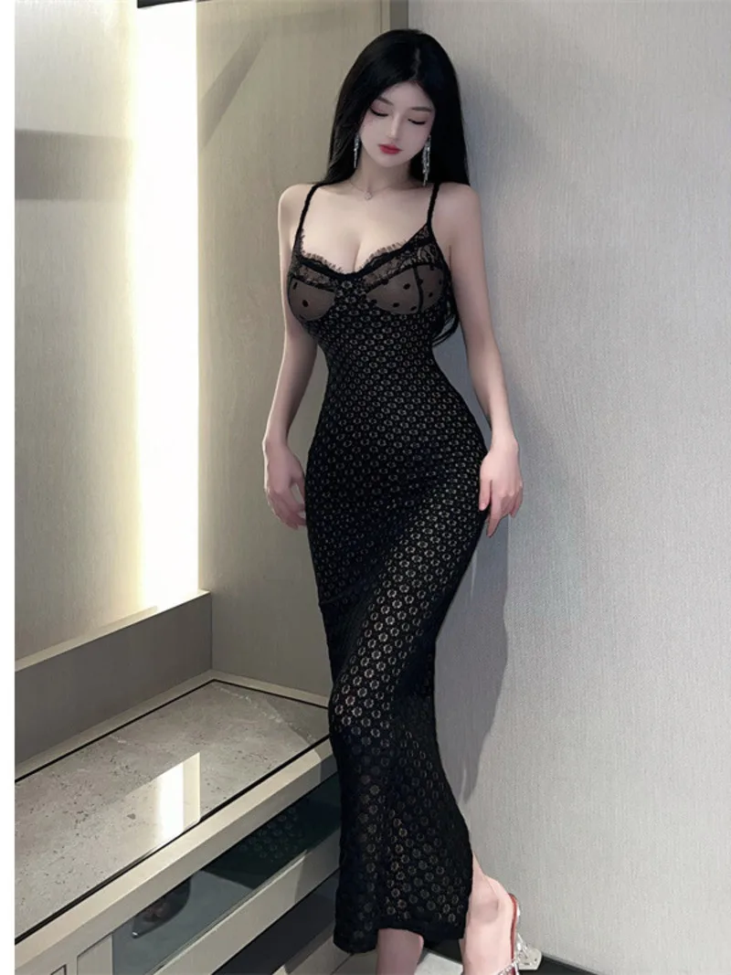 

Женское пикантное облегающее платье, длинное платье с разрезом на спине и запахом на бедрах, однотонное модное стильное платье Q1X0, лето 2023