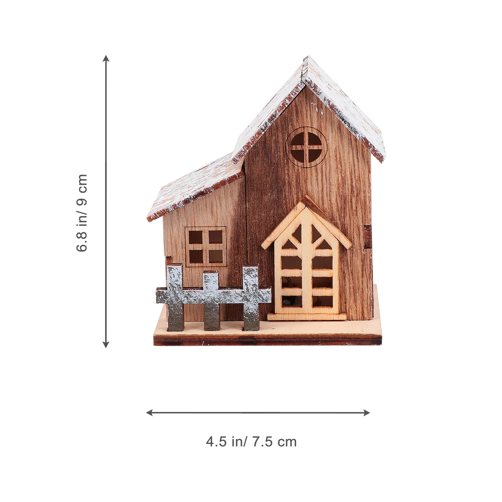 LED Wooden Cabin Xmas Decoration House Shape Ornament Christmas Presents Inflatable Hanging Pendant Log Man Dining Room