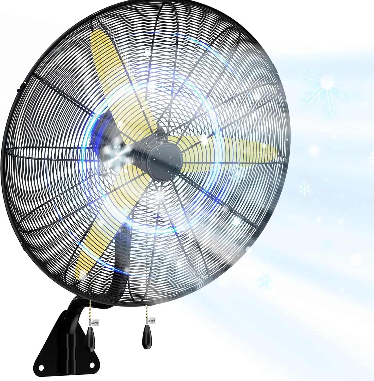 

30 Inch Wall Mount Fan,11200 CFM High Velocity Fans with 3 Speeds,90° Oscillating, Poweful Motor,Adjustable Tilt,Industrial Fan