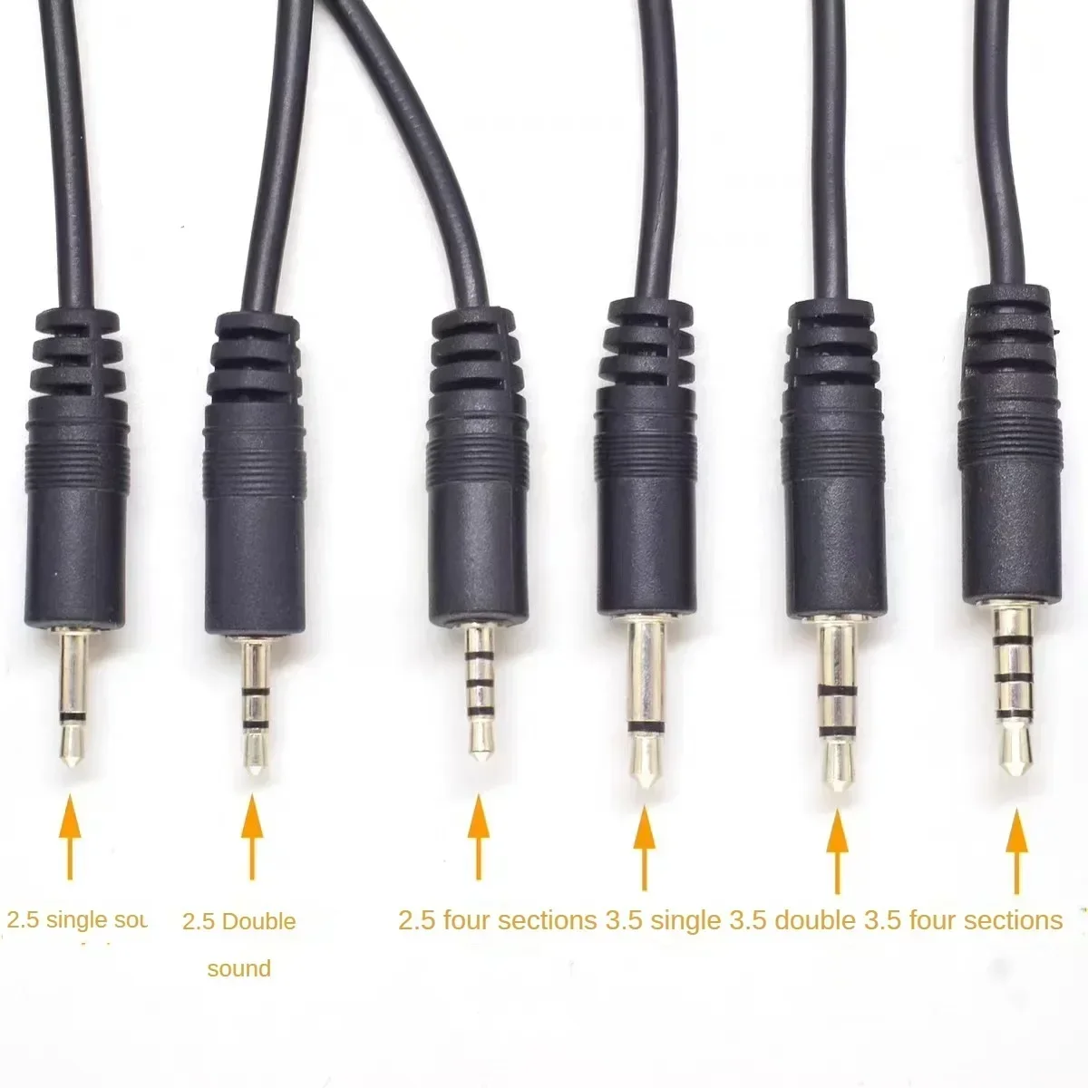 3.5mm 2.5mm Male Plug/Female Jack to Bare Wire Open End TS Mono/3 Pole/4 Pole TRRS Stereo Plug Jack Connector Audio Cable view 5