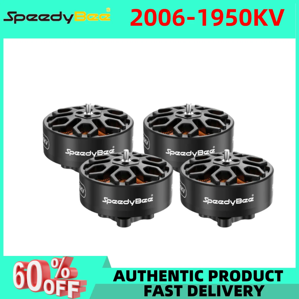 

Скоростной двигатель 2006-1950KV Bee35 3,5 дюймов FPV для квадрокоптера Cinewhoop, запасные части