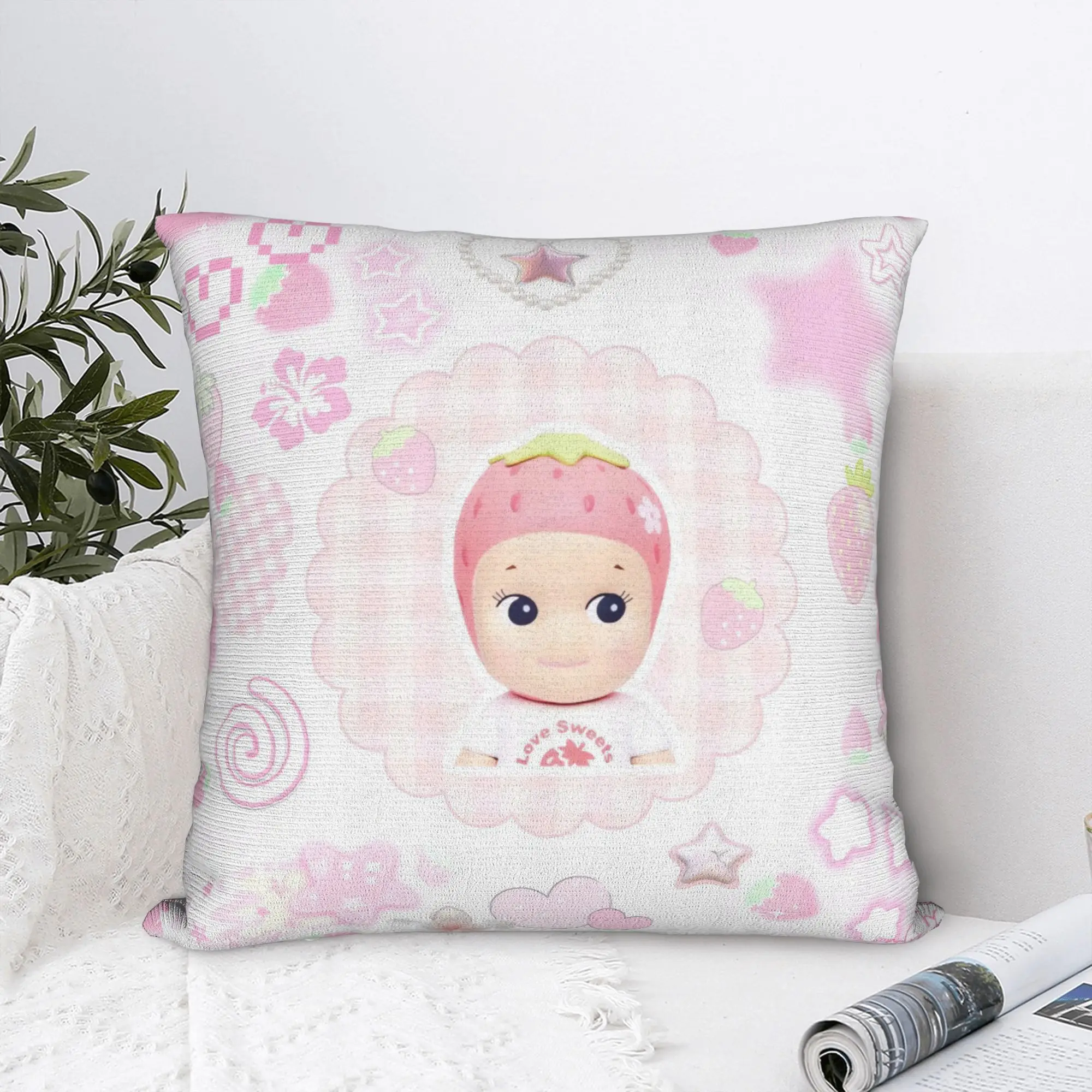 Lovely Sonnys Pillow Case Fruit Angels Various Comfy Pillow Cover For Sofa Car Home Decor Novelty Pillowcases