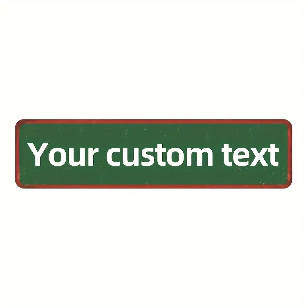 16×4 Inch 2D Flat Personalized Floral Metal Plaque UV Printed Vintage Wall Ornament Easy Install All Holiday Decor No Power