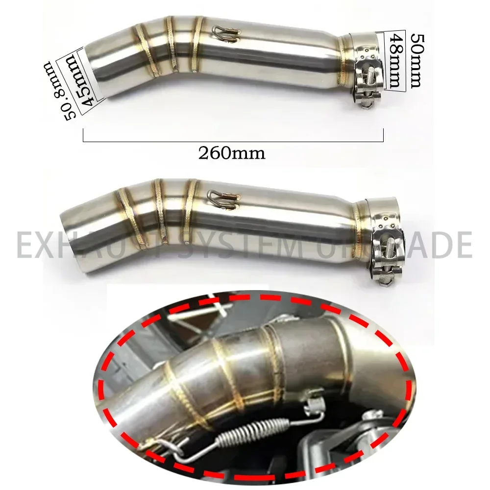 For Honda CBR300 CBR500 CBR500R Motorcycle Exhaust Adapter Middle Link Pipe Connect brand new Muffler Pipe Motorcycle exhaust