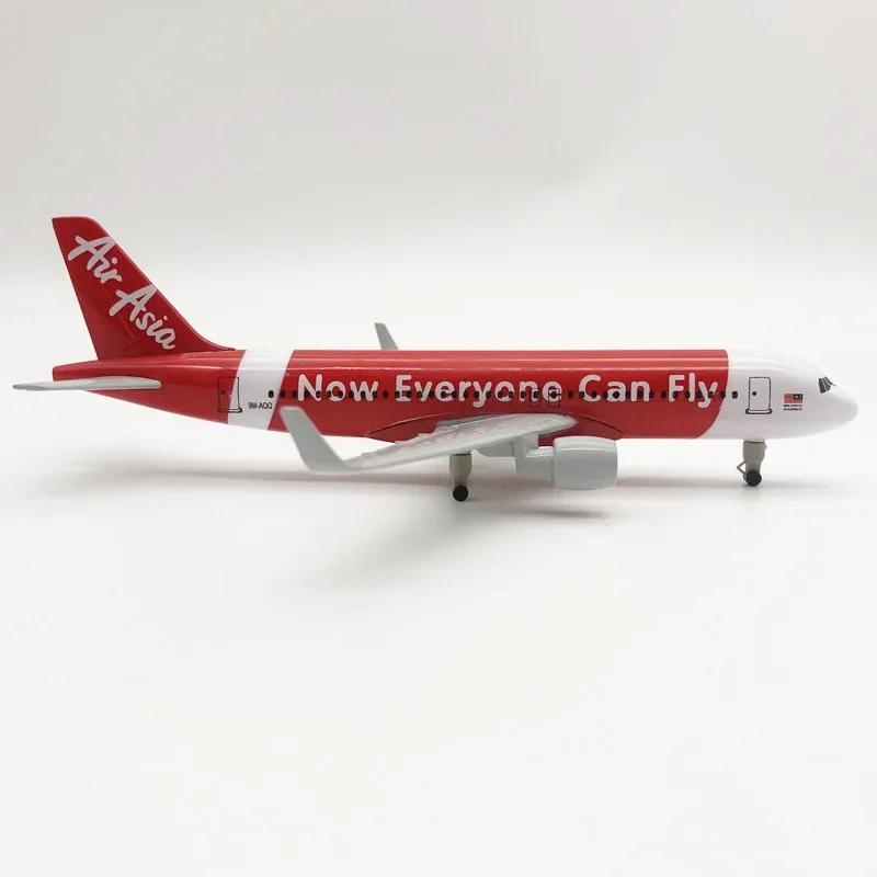 19cm Red Air Asia Airlines Airbus 320 A320 Airways Alloy Metal Airplane Model Diecast Air Plane Model &Wheels Aircraft Aeroplane