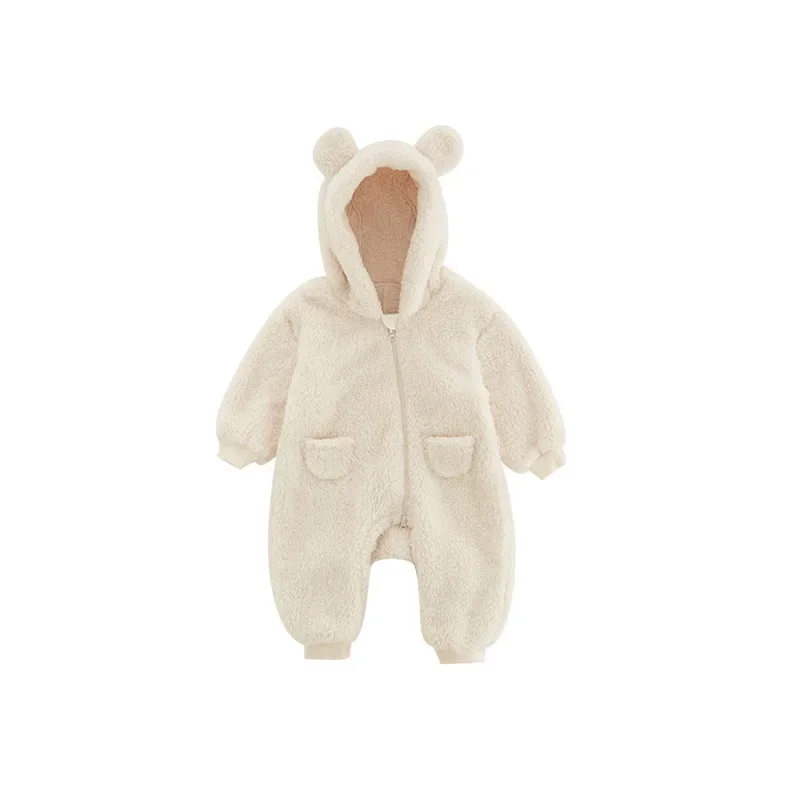 Barboteuse à capuche pour nouveau-né, vêtements de printemps, combinaison pour bébé fille, olympiques de Noël pour bébé, 0-18M