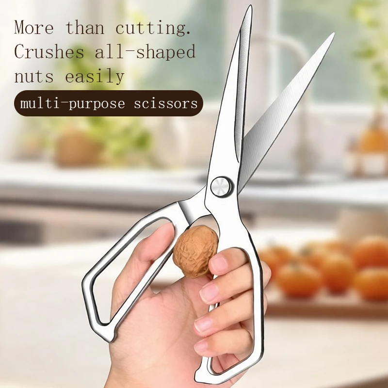 WILDMOK Kitchen Scissors High Hardness Sharp Stainless Steel Poultry Shears For Chicken Duck Goose Bone Cutting  Food Scissors