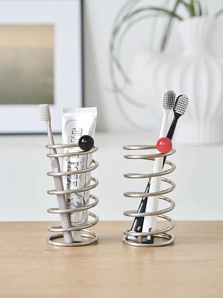 

Скандинавский стильный держатель для зубных щеток из нержавеющей стали, подставка для хранения, промышленный стиль, креативный держатель для ручек, органайзер для ванной комнаты