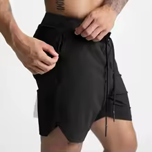 2024 New Men's Shorts Single-Layer Woven Quick Dry Solid Color Running Fitness Sports Casual American Fifth Pants Comfortable - AliExpress