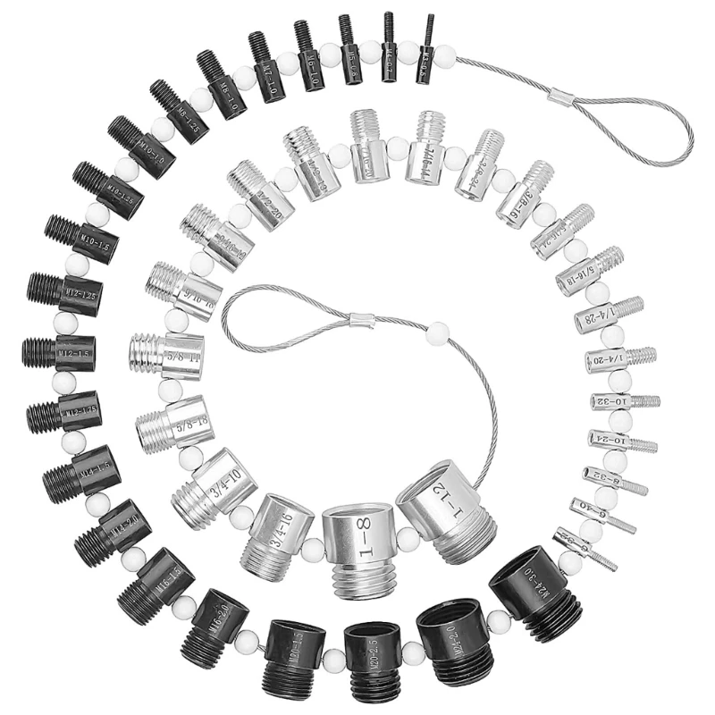 

Thread Checker Nut & 44 Bundle Thread Checker Nut and Checker 44 Male/Female Thread Identifier Gauges Tool