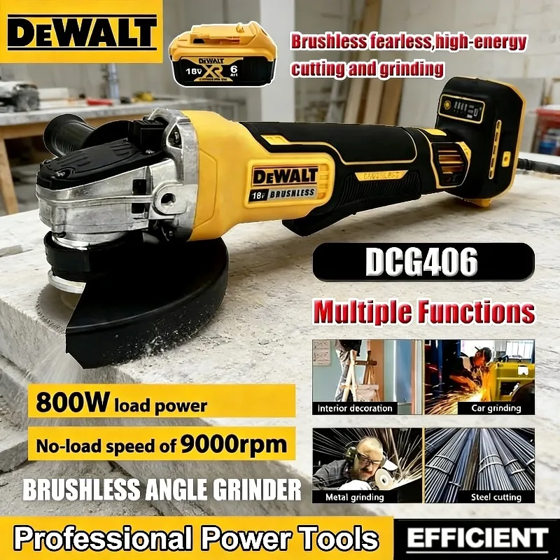 meuleuse-d'angle-sans-fil-dewalt-dcg406-rechargeable-125-mm-sans-balais-9000-tr-min-machine-de-decoupe-polisseuse-a-percussion-outil-electrique