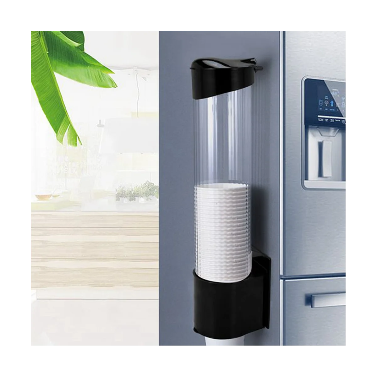 Bekerverdeler en pull-type bekerhouder is geschikt voor opgerolde bekers met platte bodem en een bekeropening van 5-7,5 cm