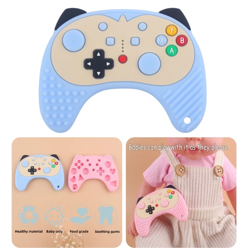 

Baby Game Controller Teether Toy Silicone Teething Toy for Gamers Parents & Future Gamers Kids Cool Gaming Stuff Gift