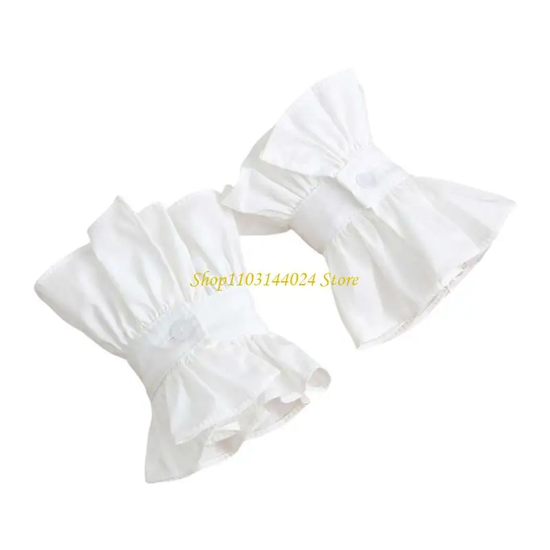 N5KE 1PAIR SELEEVE SLEEVE ARM ARM LACE TRENDY OVEREEVE ملحق الملابس للنساء الفتاة المراهقة